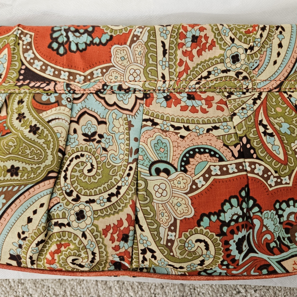 Paisley Patterned Clutch with Coral Accents - Picture 7 of 8
